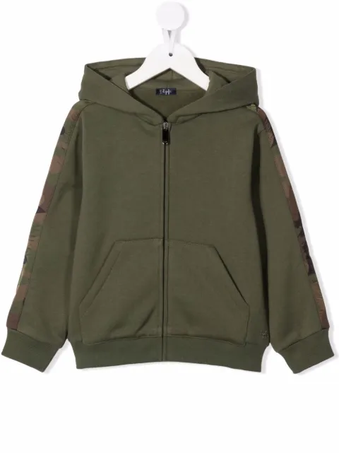 Il Gufo camouflage-trimmed hoodie