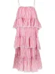 Image 1 of Cinq A Sept vertical-stripe tiered dress