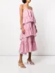 Cinq A Sept vertical-stripe tiered dress
