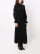 SANDRO frill-trimmed midi dress