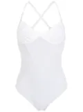 Amir Slama panelled swimsuit - White
