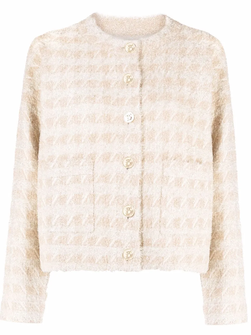 sandro check cardigan