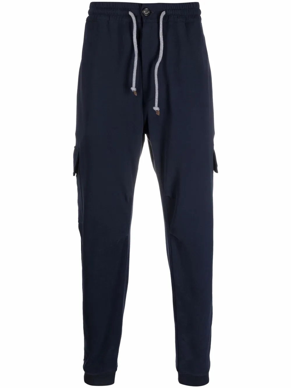 

Brunello Cucinelli drawstring-fastening waist track pants - Blue