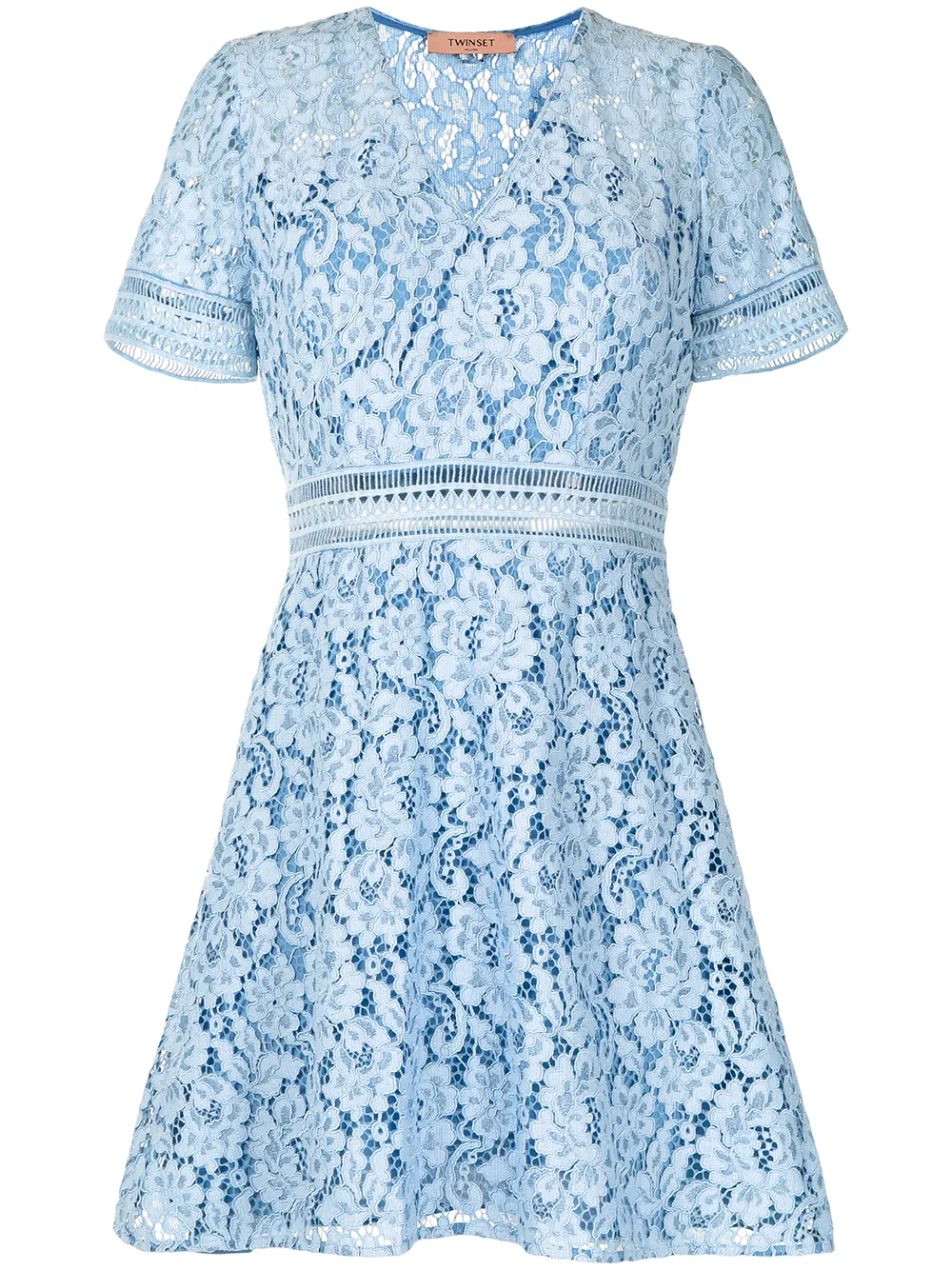 

TWINSET floral-lace mini dress - Blue