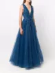 Jenny Packham Marguerita plunging V-neck gown