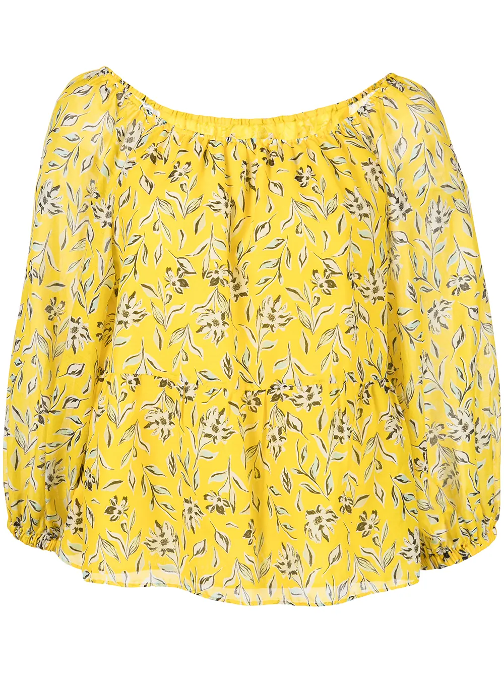 

Alice+Olivia Alta floral-print blouse - Yellow