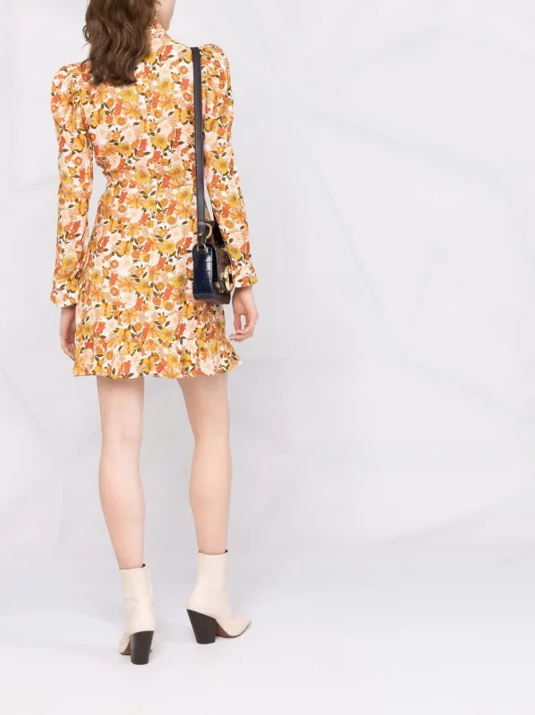 Sandro Paris Grace Kleid Mit Blumen Print Farfetch 