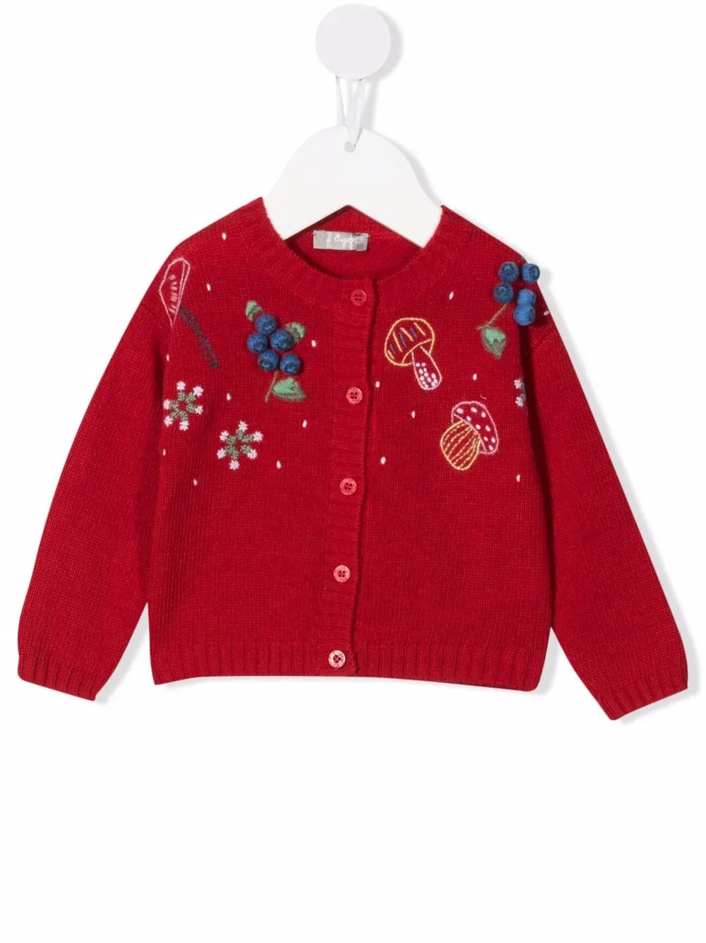 Il Gufo embroidered-mushroom cardigan 
