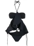 Amir Slama ruffled swimsuit - Black