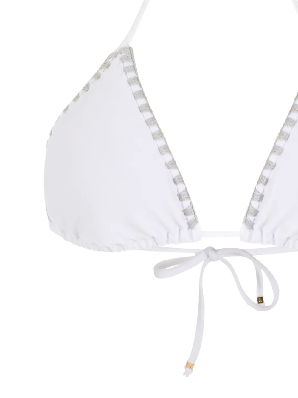 Amir Slama Crochet Bikini Set In Weiss