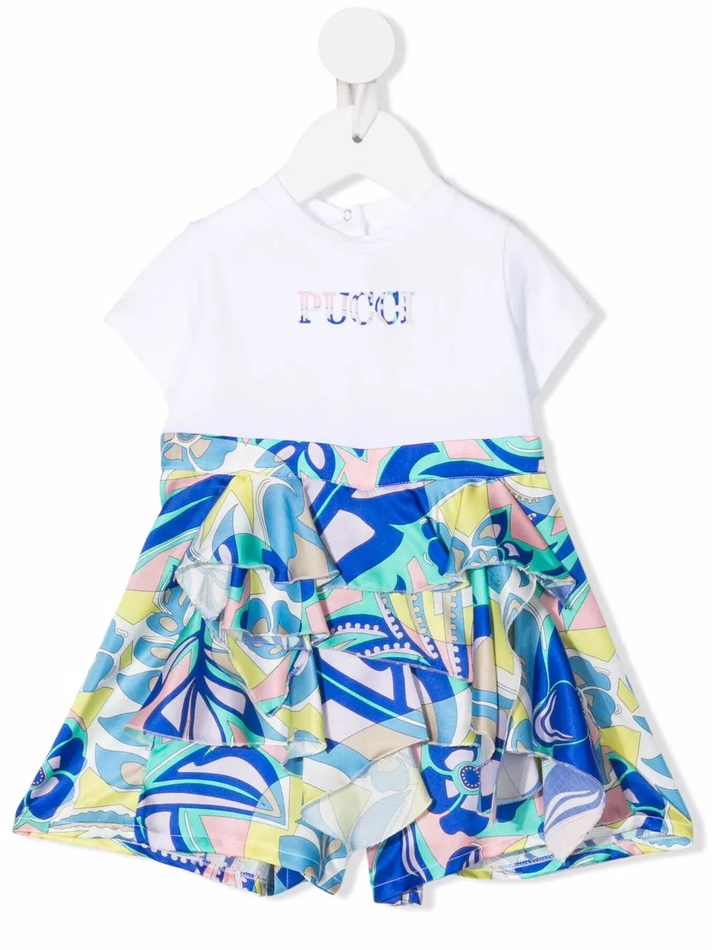 фото Emilio pucci junior короткий комбинезон с принтом samoa