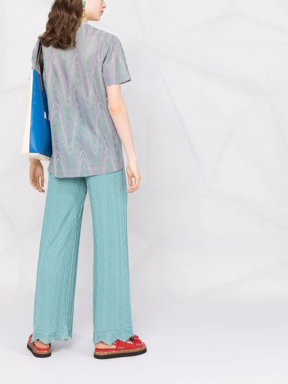 фото M missoni футболка с узором шеврон