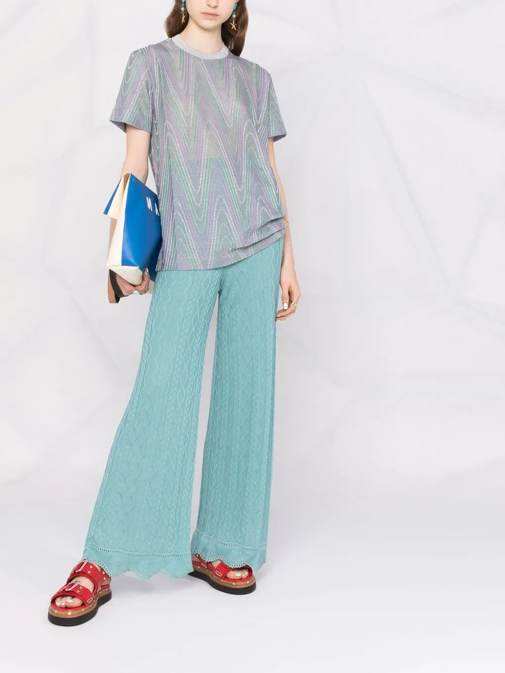 фото M missoni футболка с узором шеврон