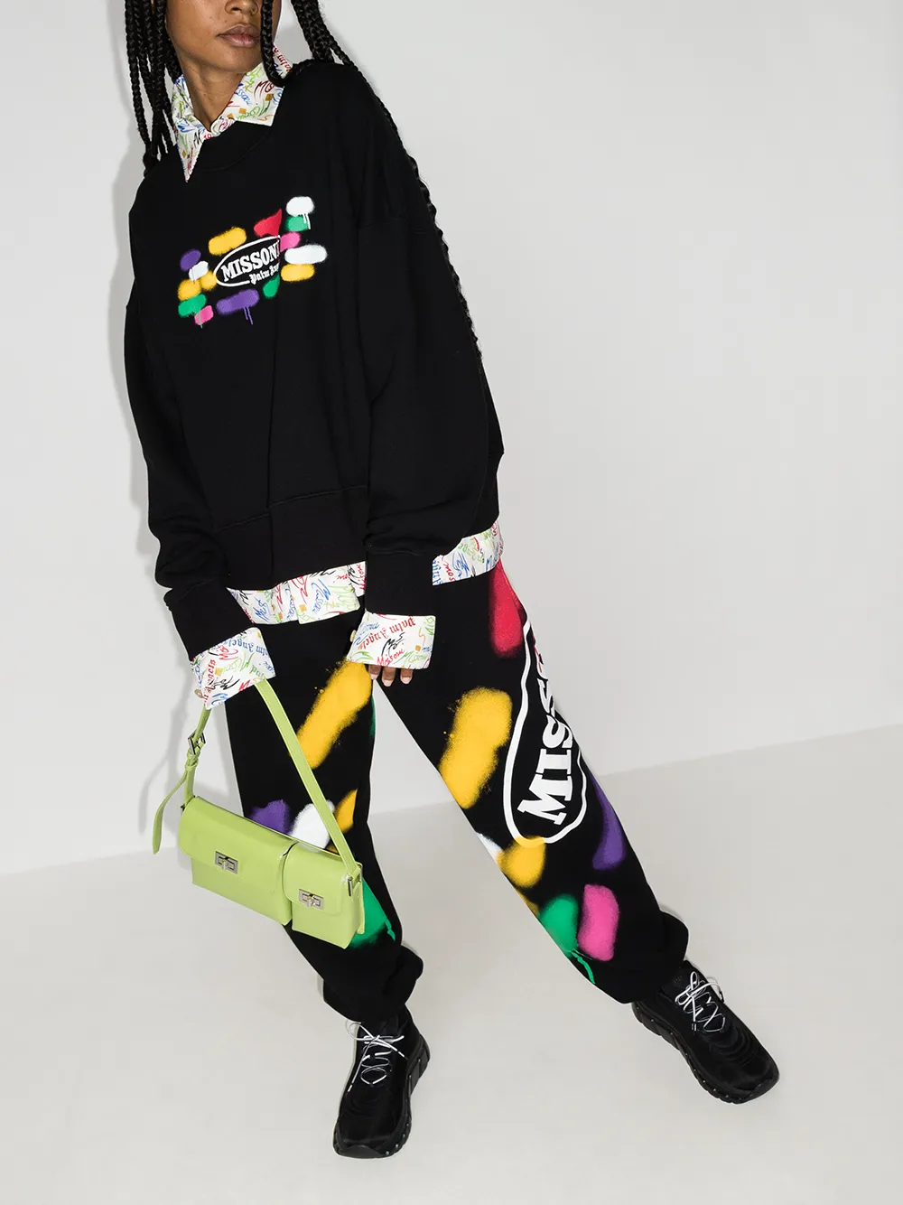 Image 2 of Palm Angels x Missoni Sport crew neck sweatshirt