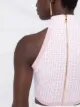 Balmain monogram sleeveless cropped top