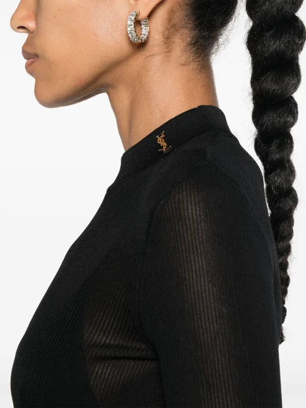 高品質 Saint Laurent FARFETCH - 通販 シルクプルオーバー YSL トップス