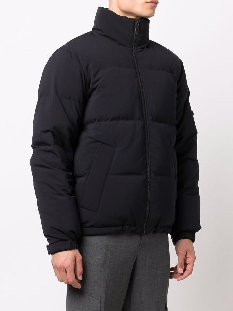 puffer jacket with a funnel collar