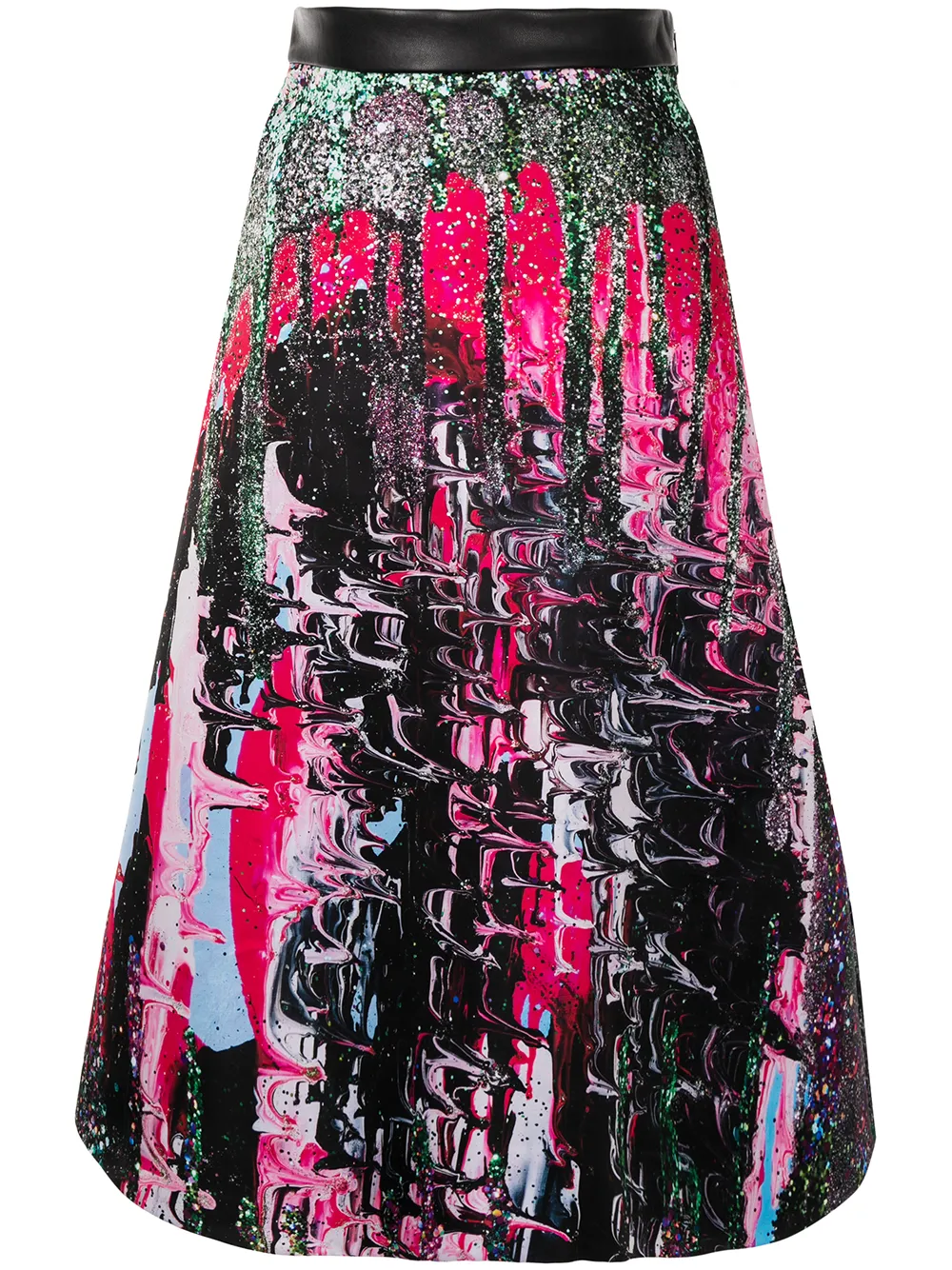 

Christopher Kane marbled paint-splatter skirt - Multicolour