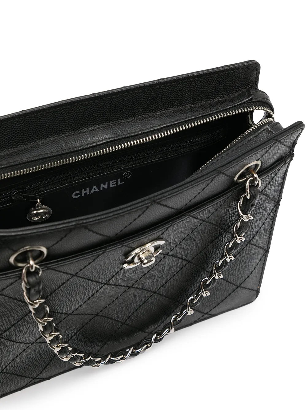 фото Chanel pre-owned стеганая сумка 1998-го года с логотипом cc