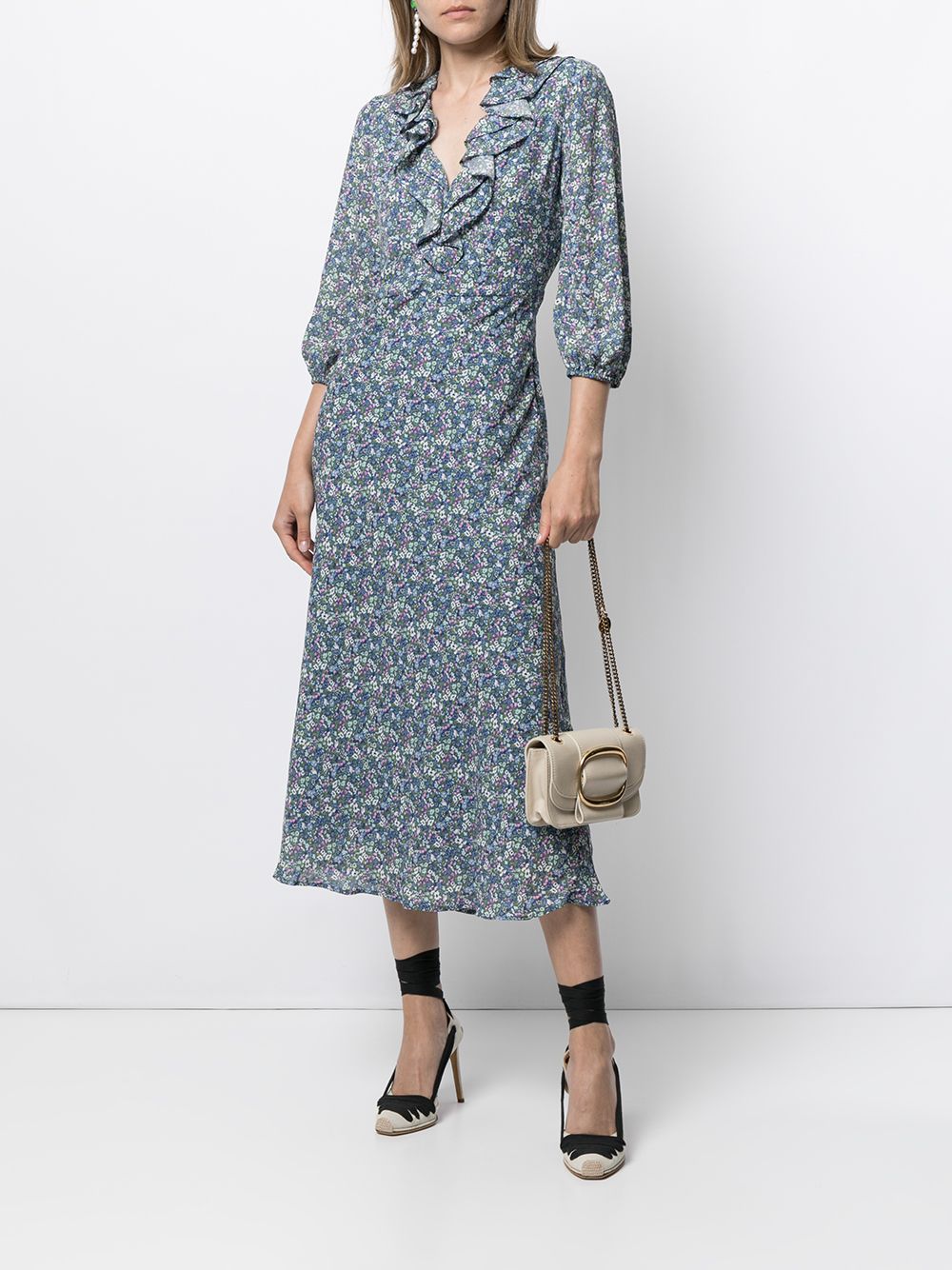 TWINSET Maxi-jurk met bloemenprint - Blauw