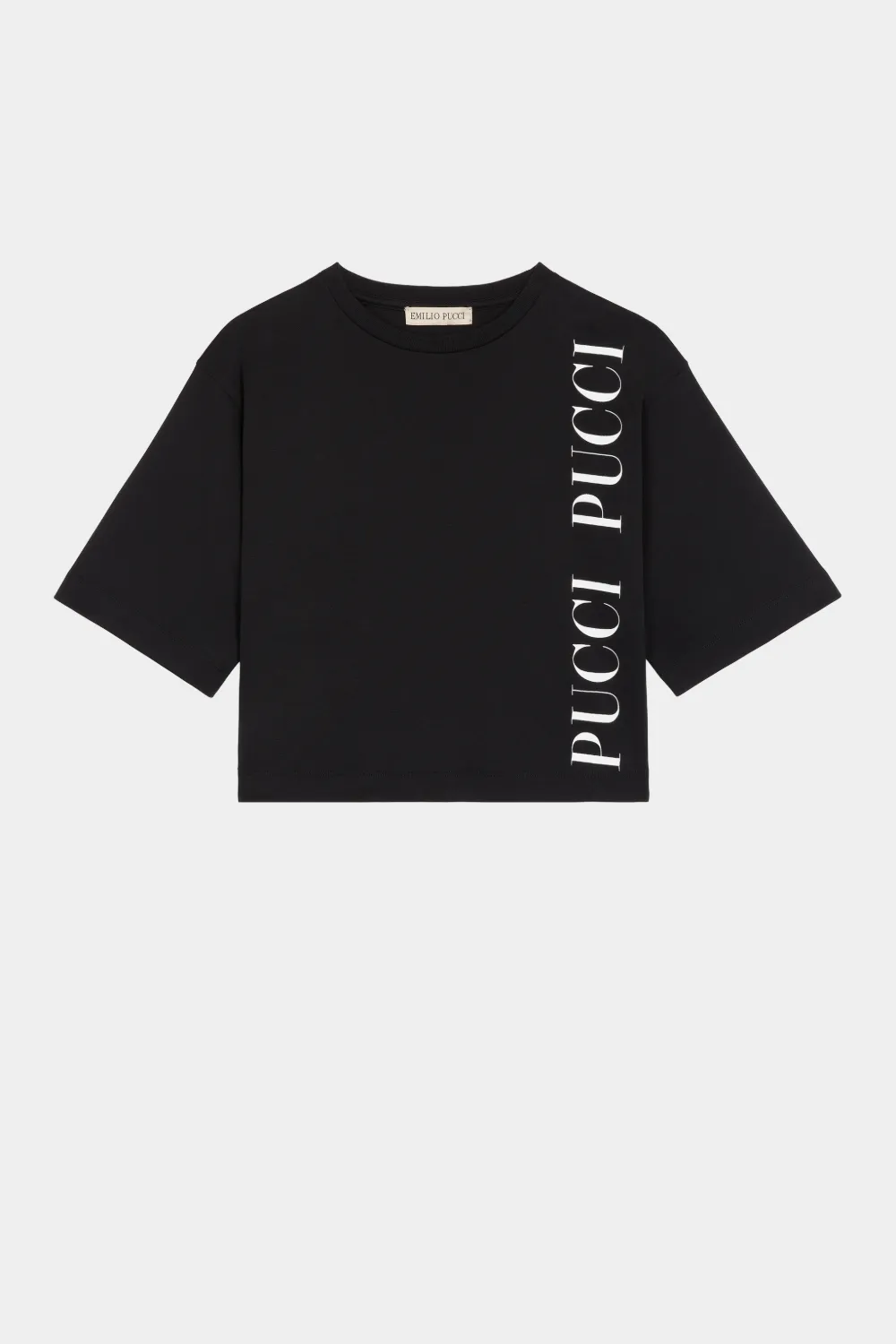 エミリオ・プッチ□アフリカンプリントロゴ コットンTシャツ - alfej.com