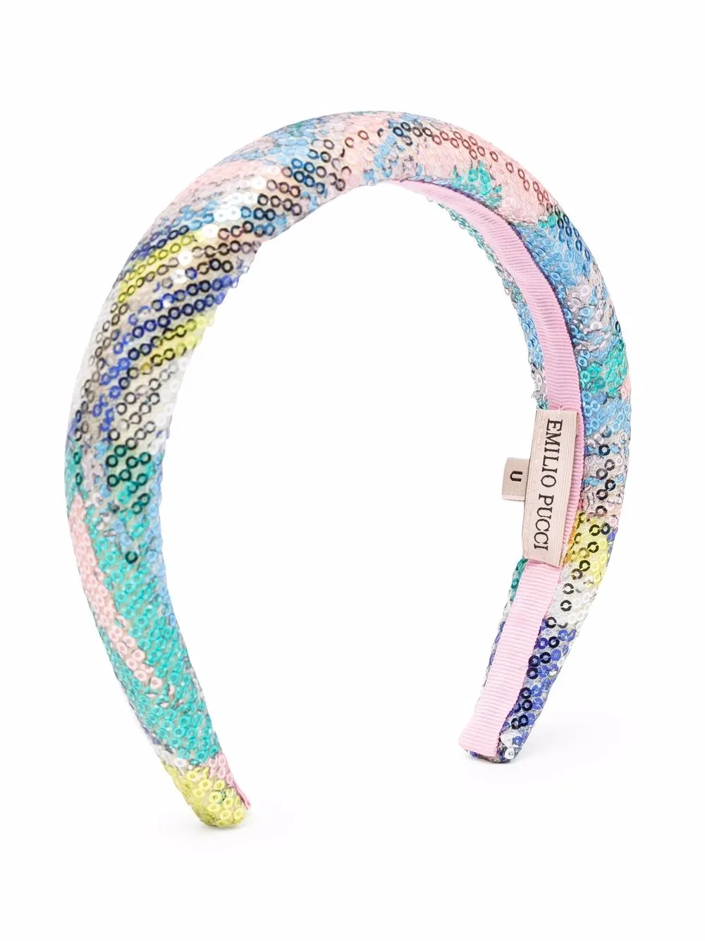 Emilio Pucci Junior ободок с принтом Vortici и пайетками