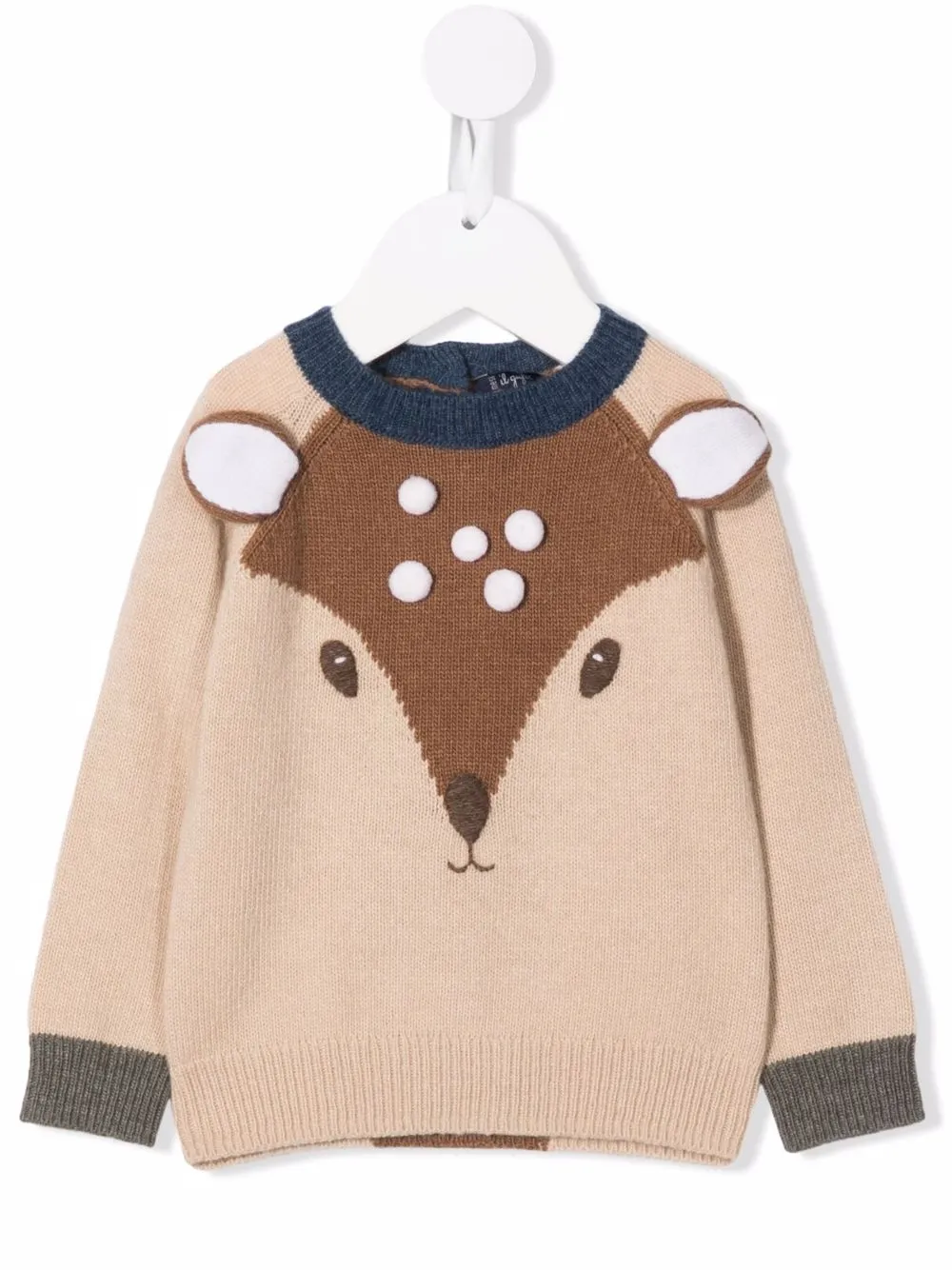 

Il Gufo inlaid-fawn jumper - Neutrals