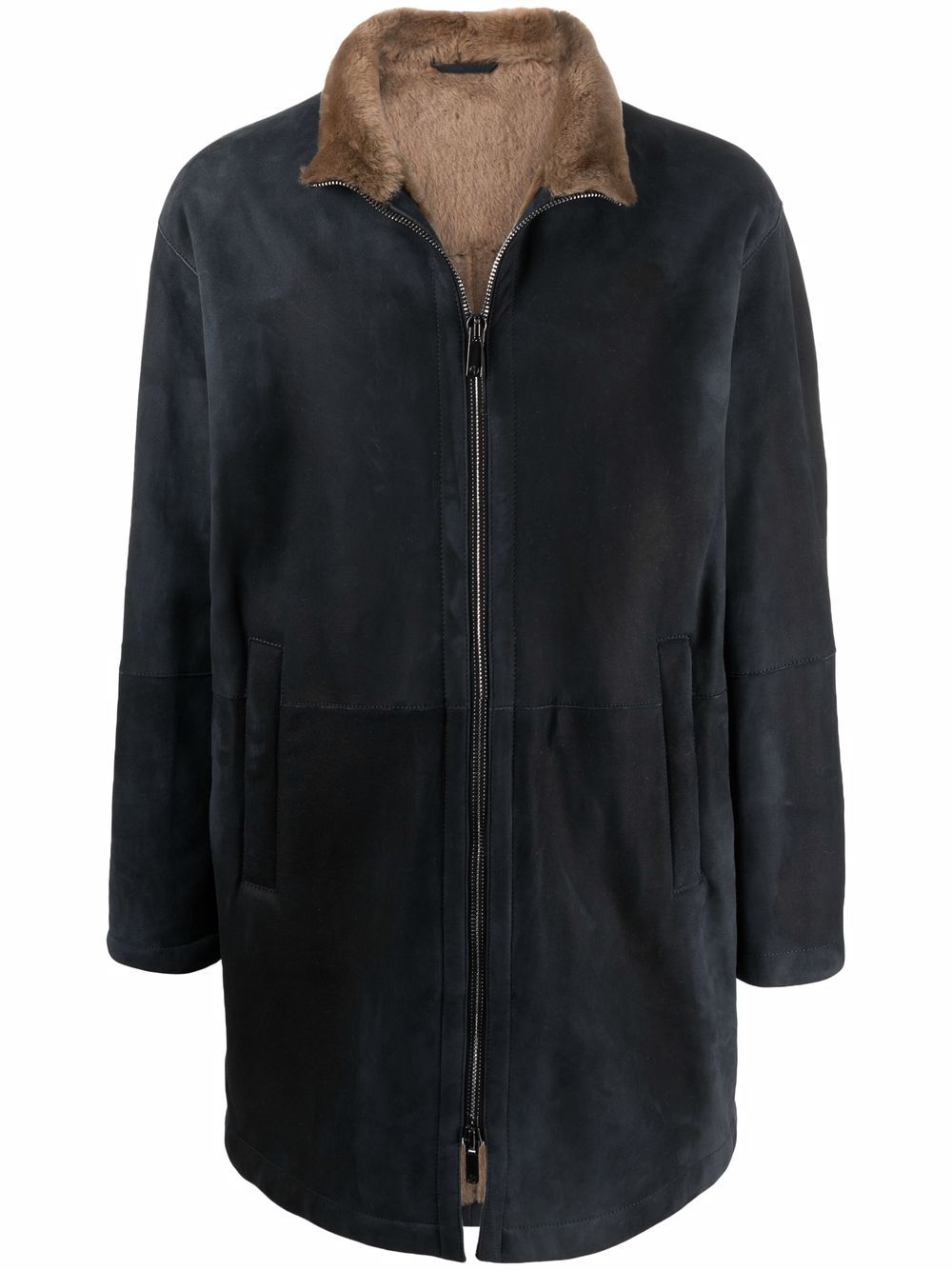 Giorgio Armani пальто на молнии Синий BSL80PBSP85 16844811