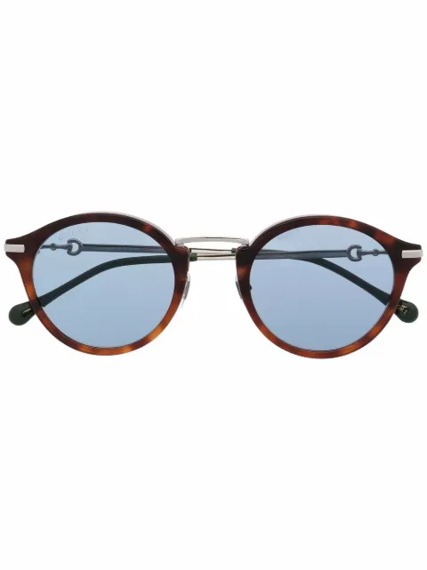 Gucci Eyewear tortoiseshell-effect round-frame Sunglasses - Farfetch