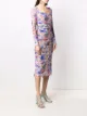GANNI floral-print ruched dress
