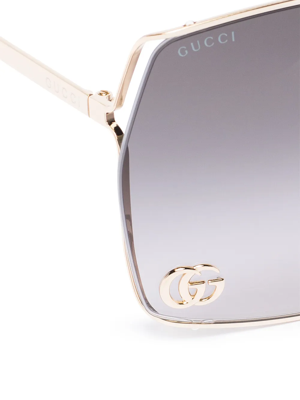 фото Gucci eyewear солнцезащитные очки в шестиугольной оправе