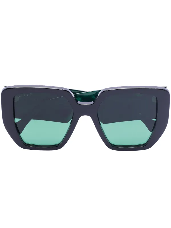 gucci blue oversized sunglasses