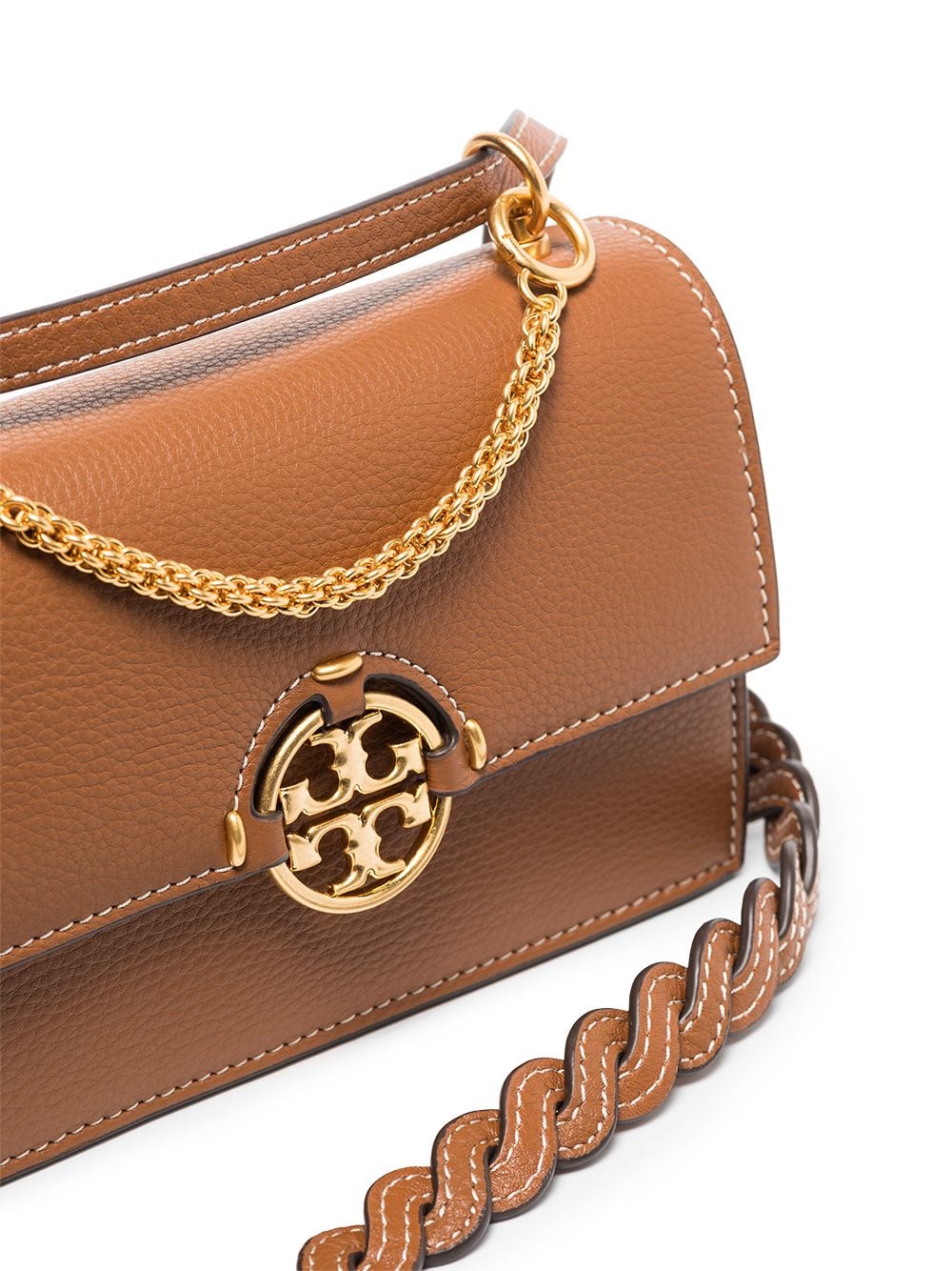 Tory Burch Leather Miller Small Bucket Bag (SHF-22521) – LuxeDH