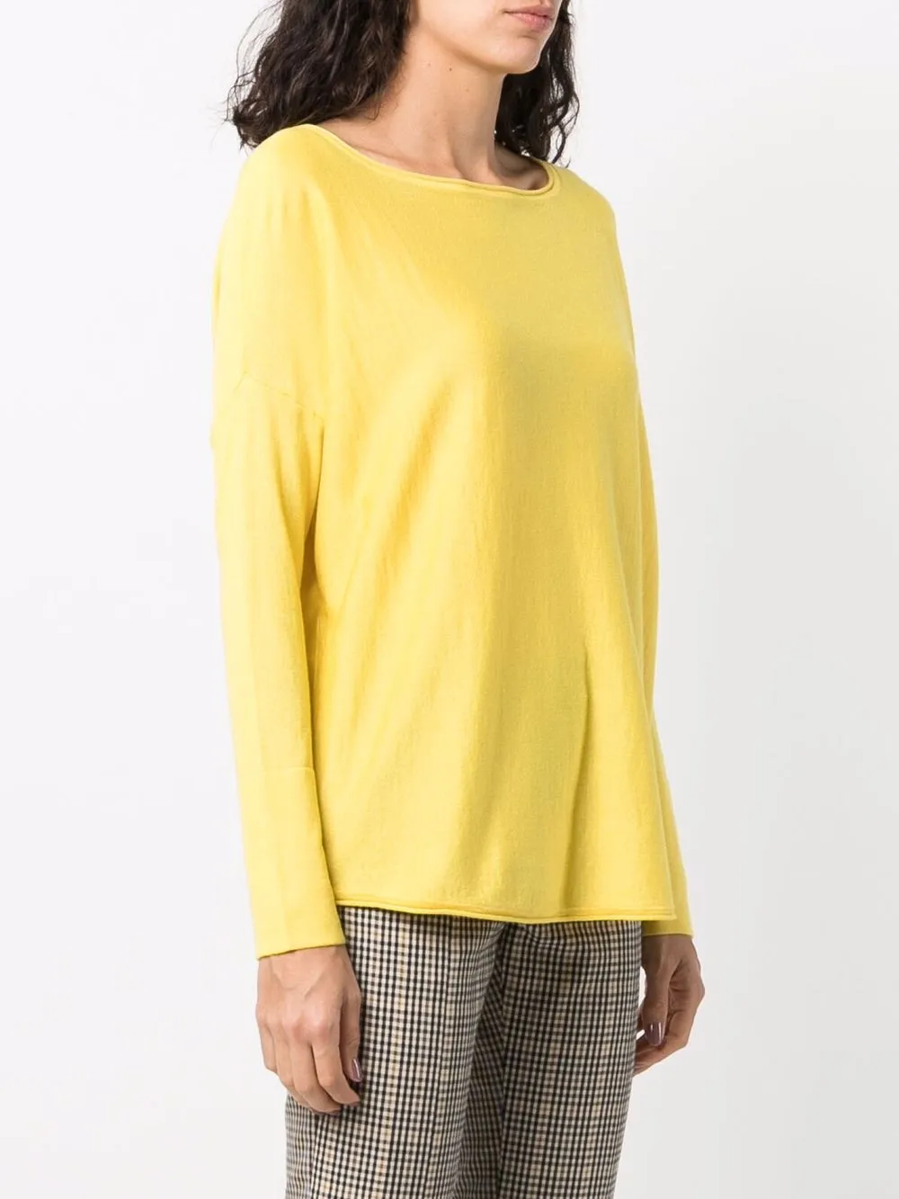 Shop Snobby Sheep Long-sleeved Knitted Top In Gelb