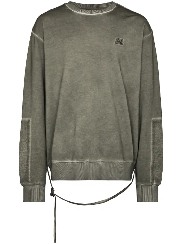 Helmut Lang Washed Military Crewneck Sweatshirt - Farfetch