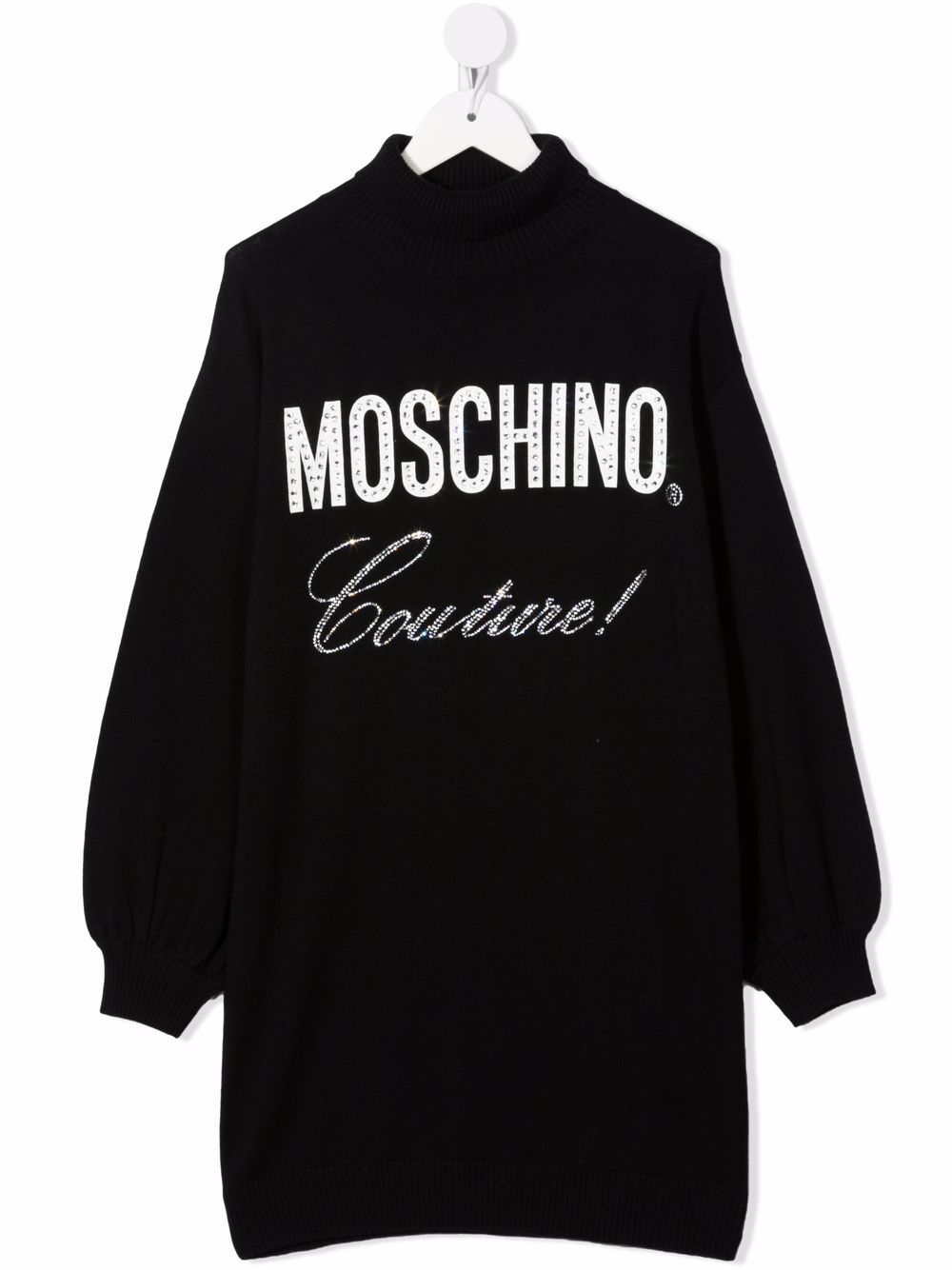 фото Moschino kids платье с логотипом и стразами