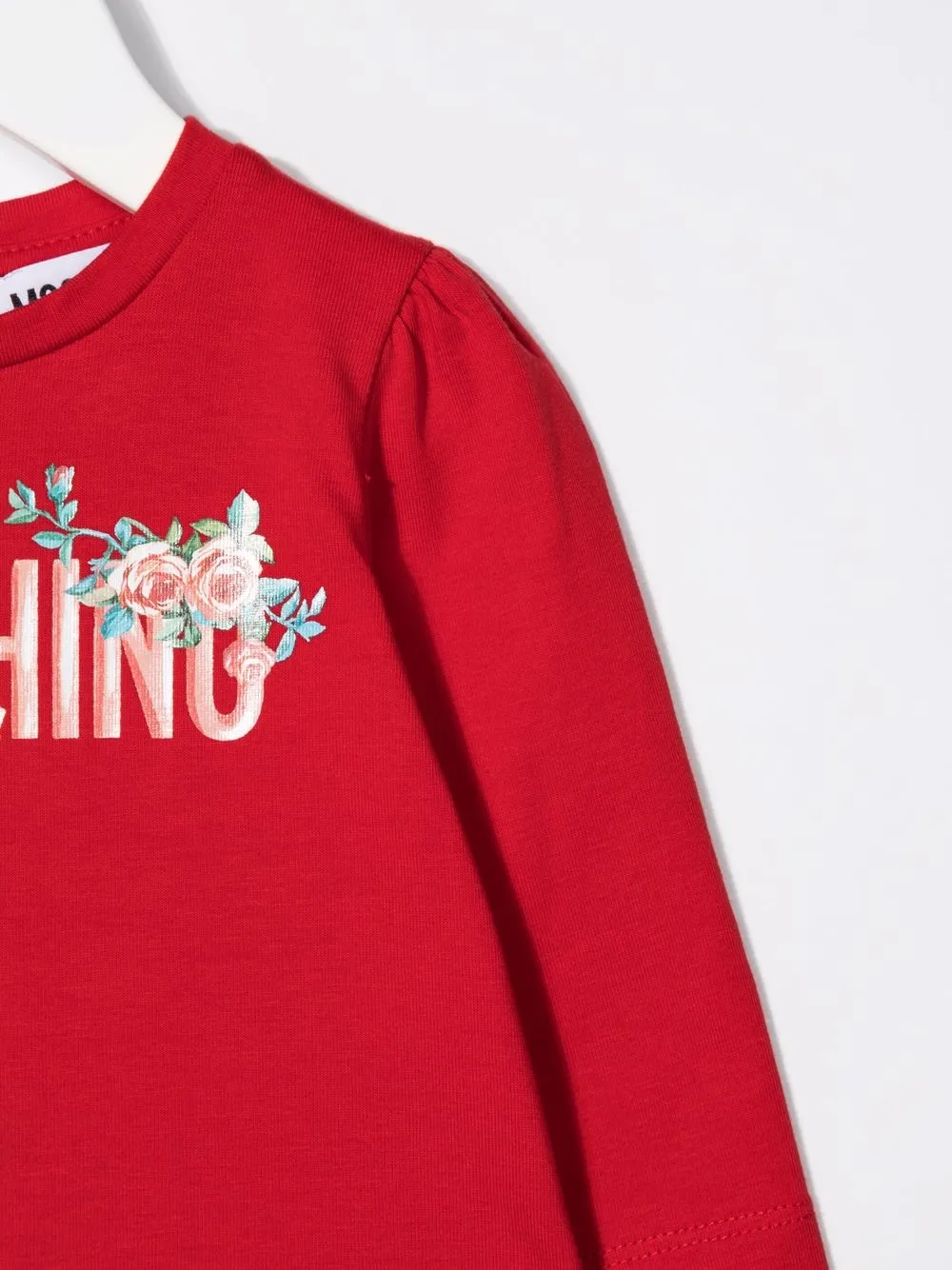 фото Moschino kids топ с длинными рукавами и цветочным принтом