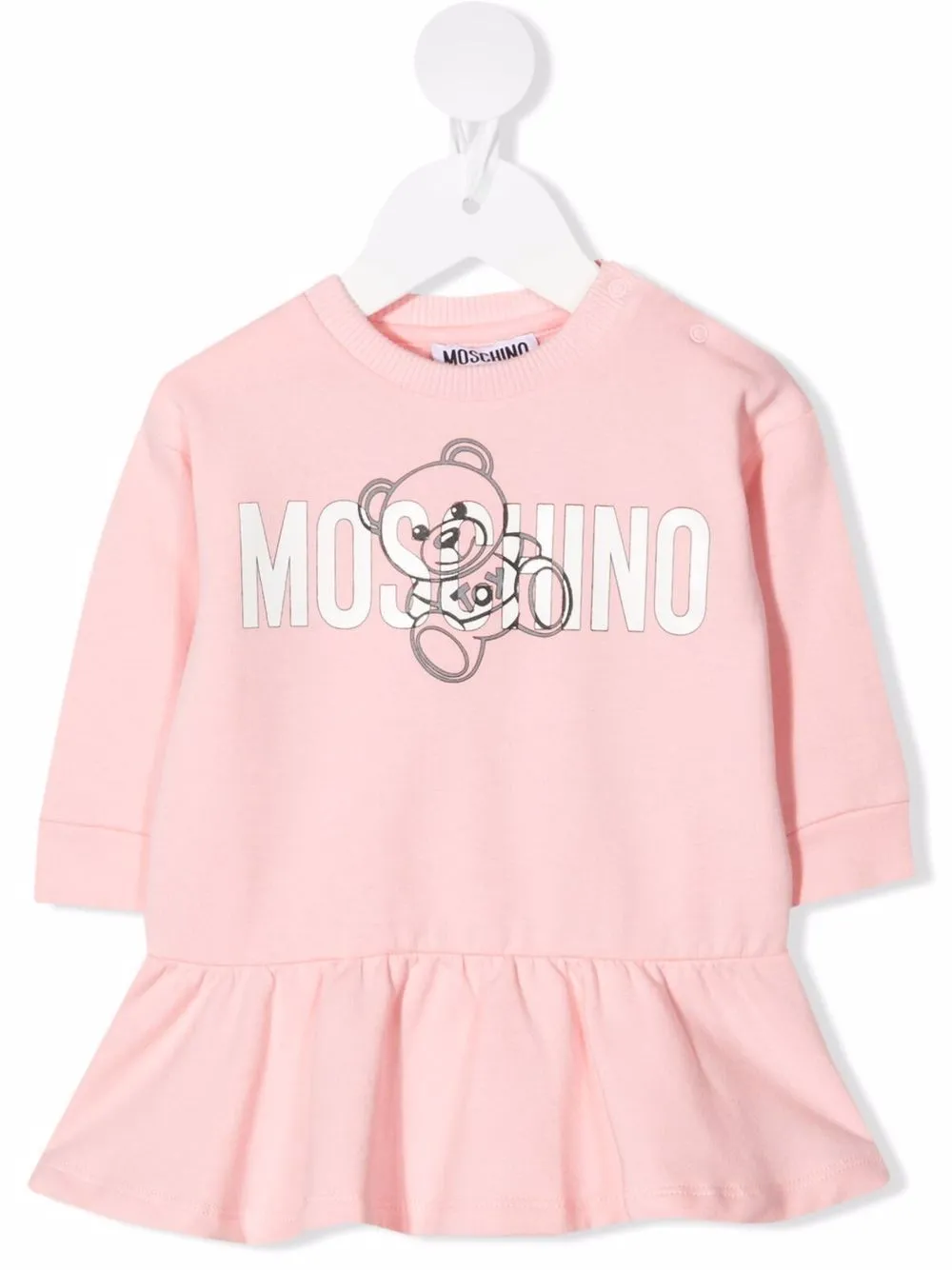 фото Moschino kids расклешенное платье с принтом teddy bear