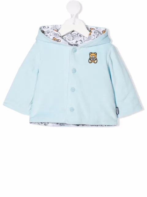 Moschino Kids جاكيت بهودي وشعار تيدي