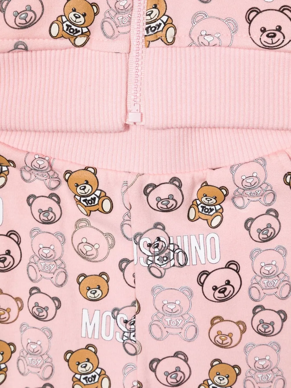 Shop Moschino Teddy Bear-motif Cotton Tracksuit Set In Pink