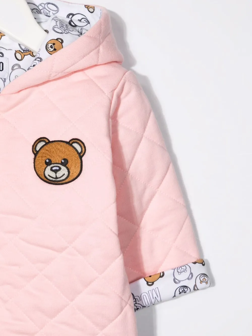 MOSCHINO QUILTED TEDDY BEAR-MOTIF ROMPER