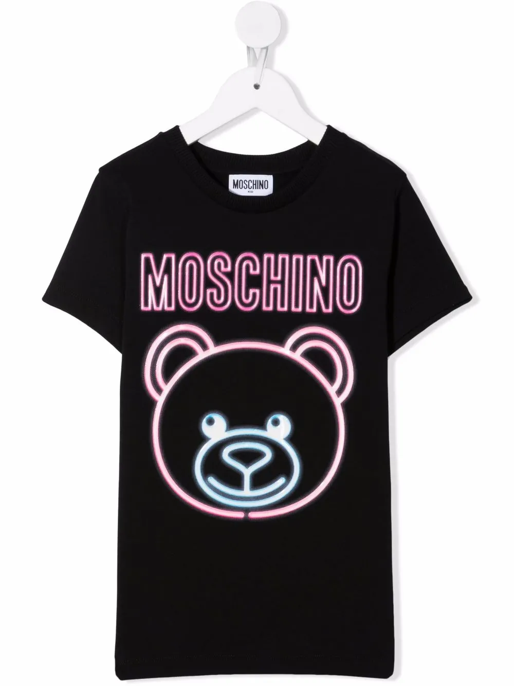 

Moschino Kids playera con logo estampado - Negro