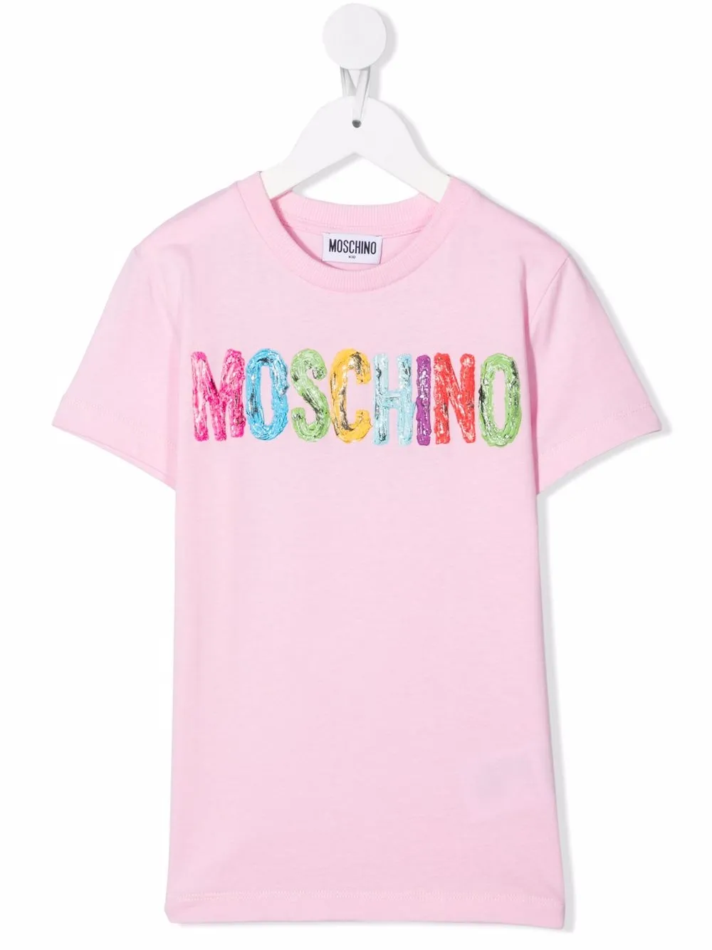 

Moschino Kids playera con logo estampado - Rosado