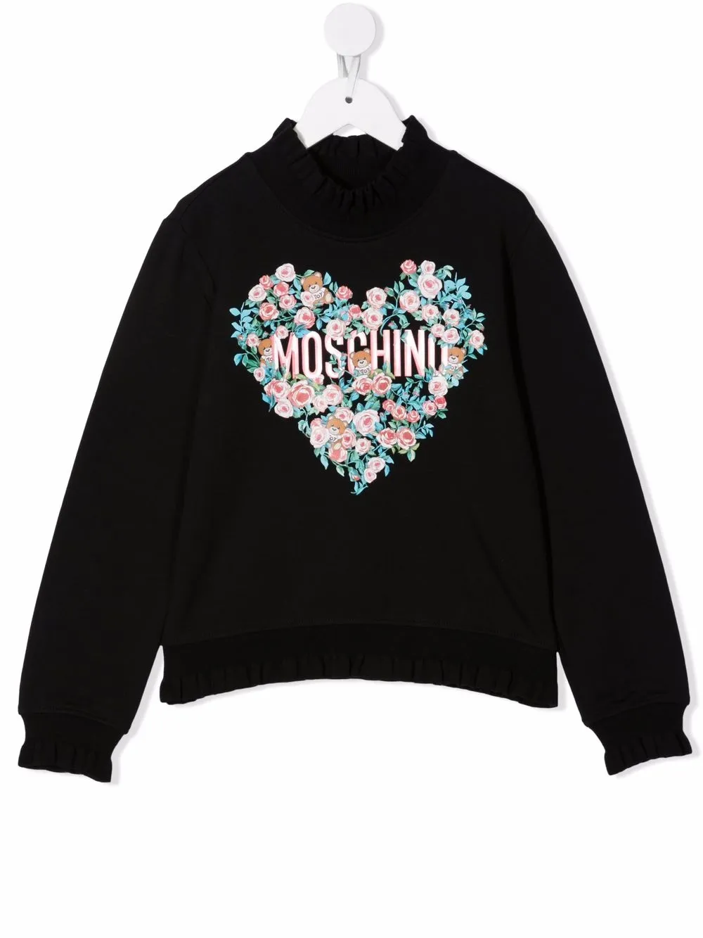 

Moschino Kids sudadera con logo estampado - Negro