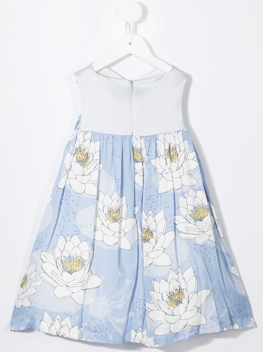 Shop Hucklebones London Sweetheart Floral-print Trapeze Dress In Blue