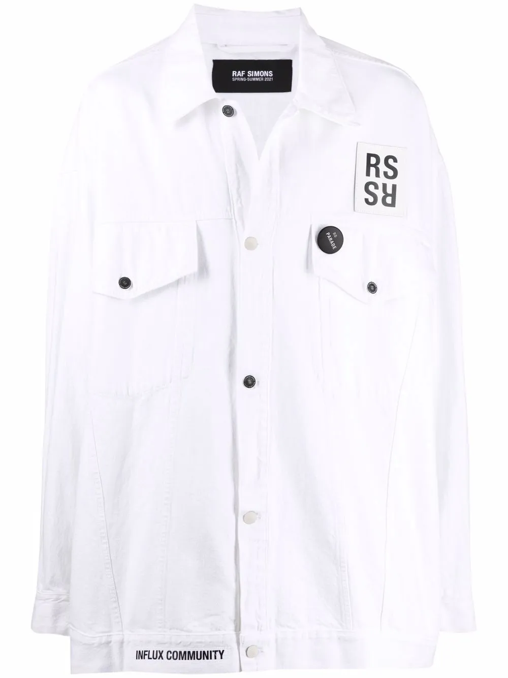 Raf Simons logo-patch shirt jacket