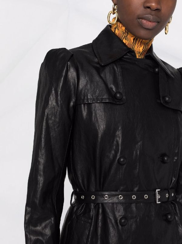 Michael Michael Kors faux-leather puff-sleeve Coat - Farfetch