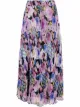 Image 1 of GANNI floral-print pleated midi skirt