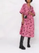 Image 2 of GANNI floral-print organic cotton wrap dress