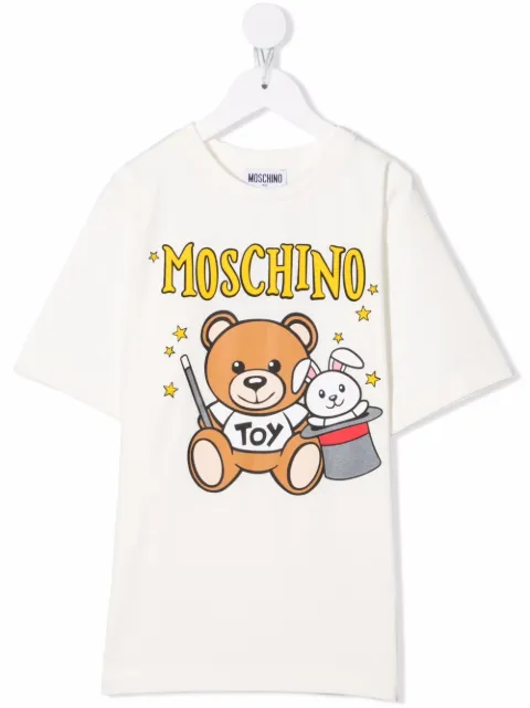 moschino kids 泰迪熊图案t恤